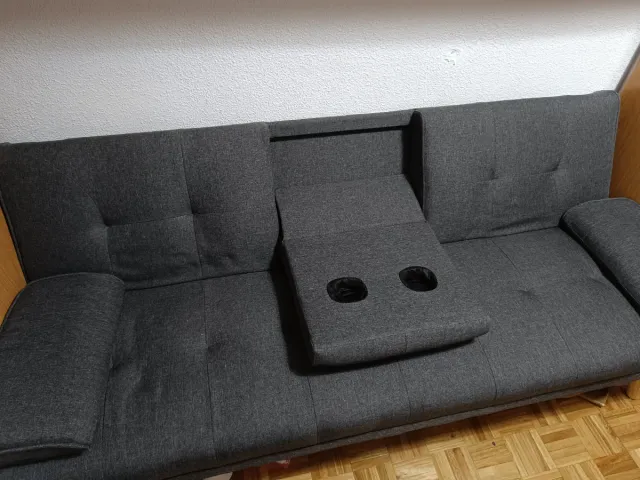 Sofá cama 3 plazas gris