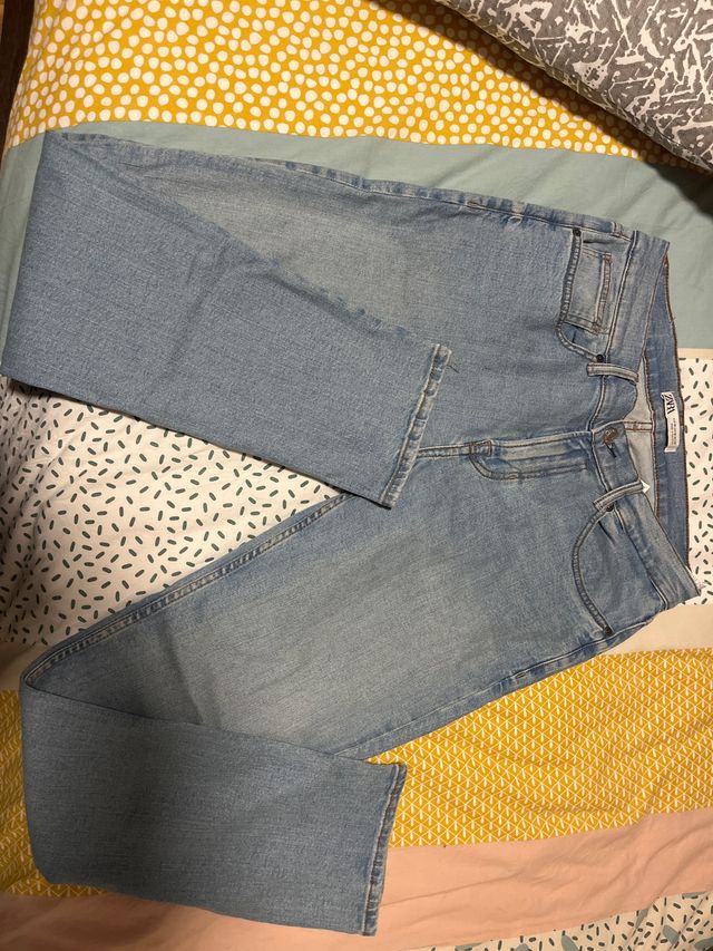 Tejano Zara Talla 42 Azul Claro Hombre