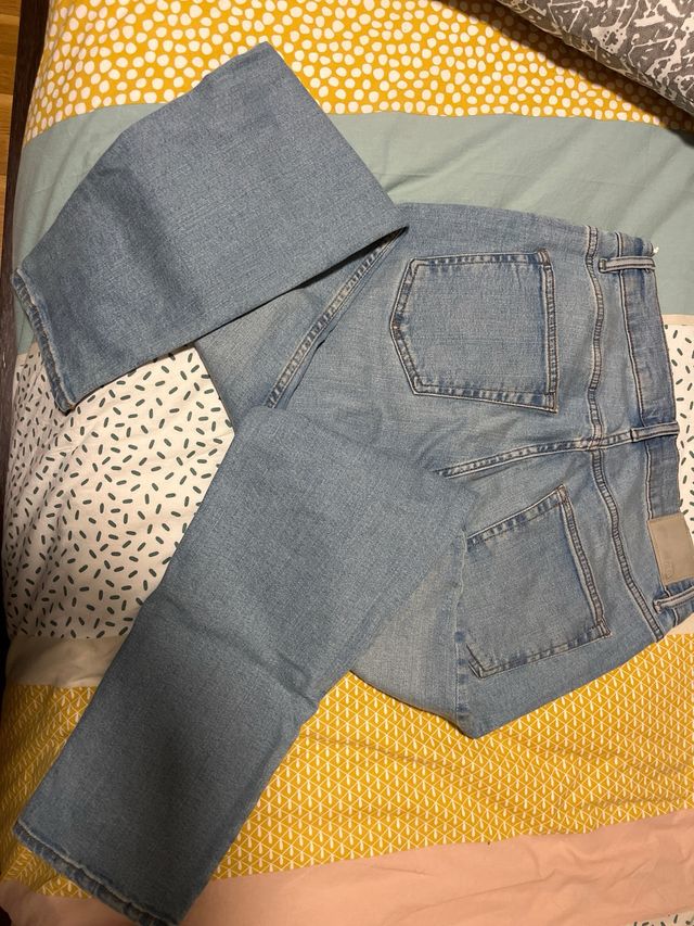 Tejano Zara Talla 42 Azul Claro Hombre