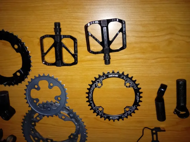 Lote componentes bicicleta mtb y  carretera.