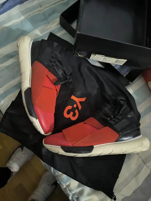 Adidas Y-3 Qasa High Naranja y Blanco