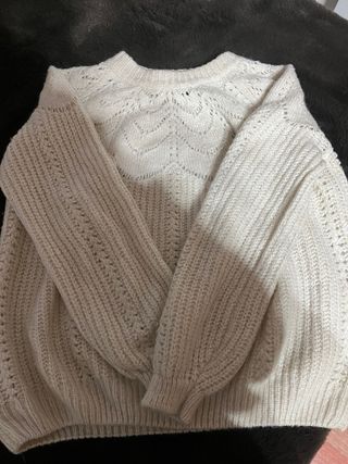 Jersey de lana blanco calentito