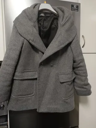 Chaqueton Zara Gris Talla M