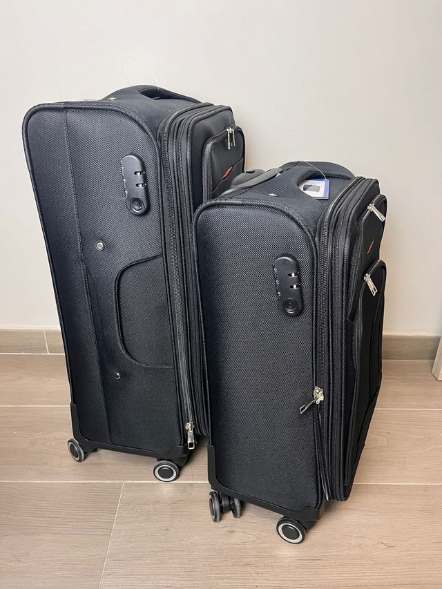 Lote 2 Maletas Negras 10kg 20kg