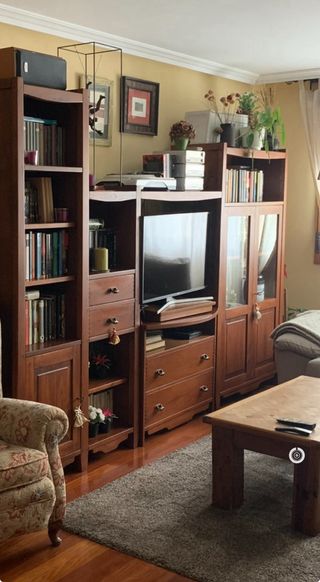 Librería madera maciza rústica