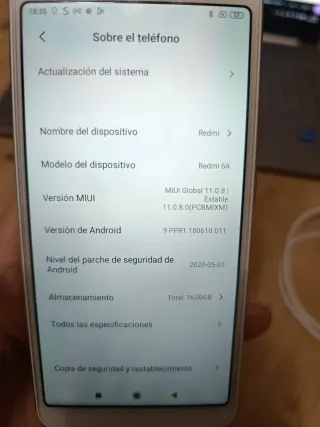 Xiaomi Redmi 6A dorado de 16GB