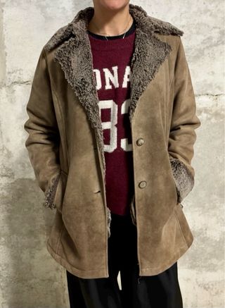 Chaquetón piel vuelta mujer