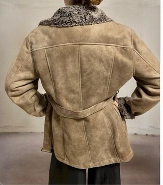 Chaquetón piel vuelta mujer