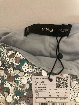Falda midi Mango Lentejuelas Talla M