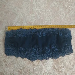 Sujetador bandeau encaje azul