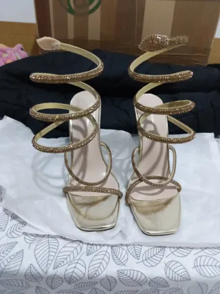 Zapatos dorados mujer talla 38