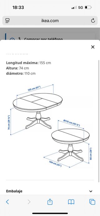 Tavolo e 6 sedie bianche
