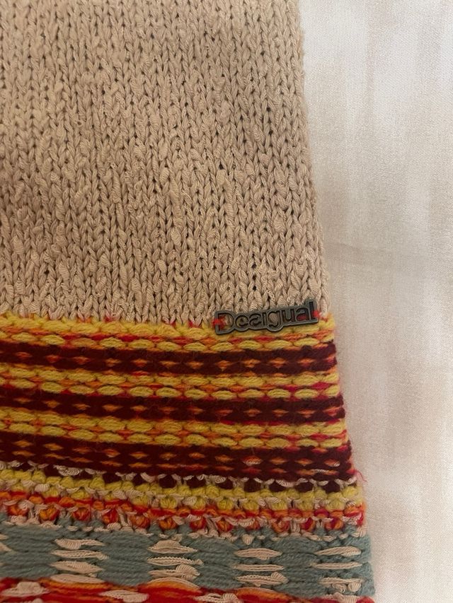 Chaqueta Desigual punto flecos talla única