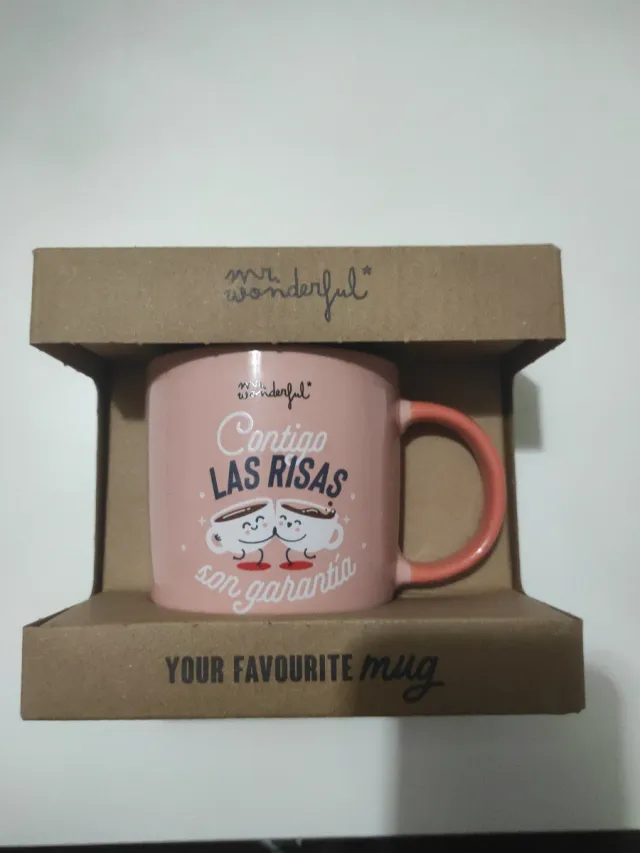 Taza Mr. Wonderful Contigo las risas son garantía