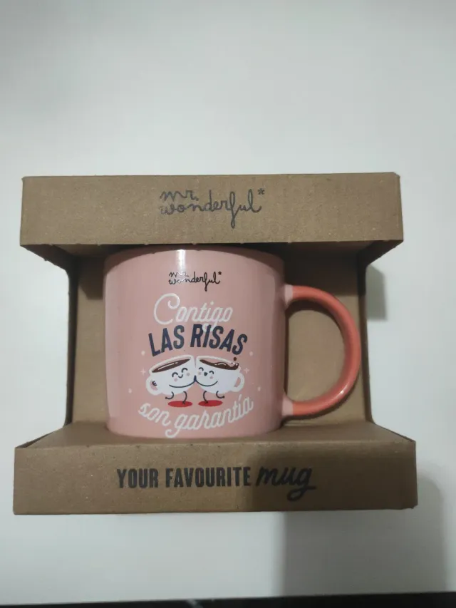 Taza Mr. Wonderful Contigo las risas son garantía