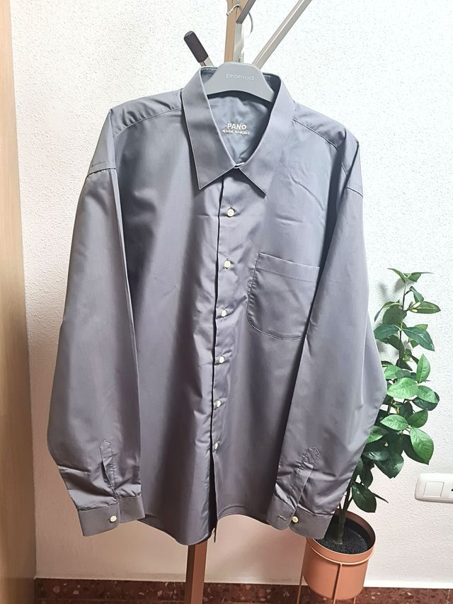 Camisa PANO gris manga larga XL