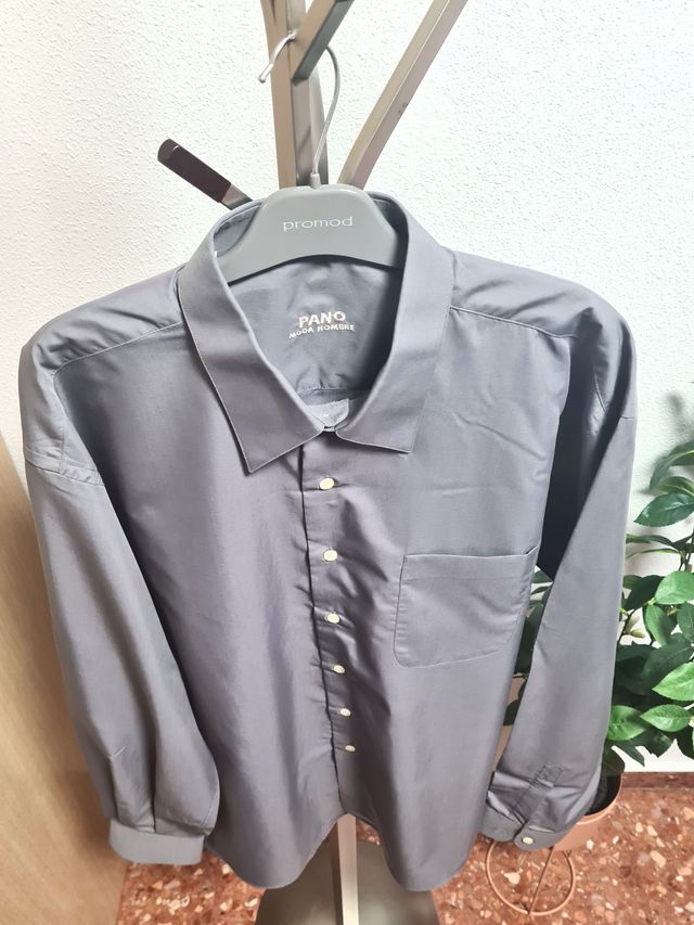Camisa PANO gris manga larga XL