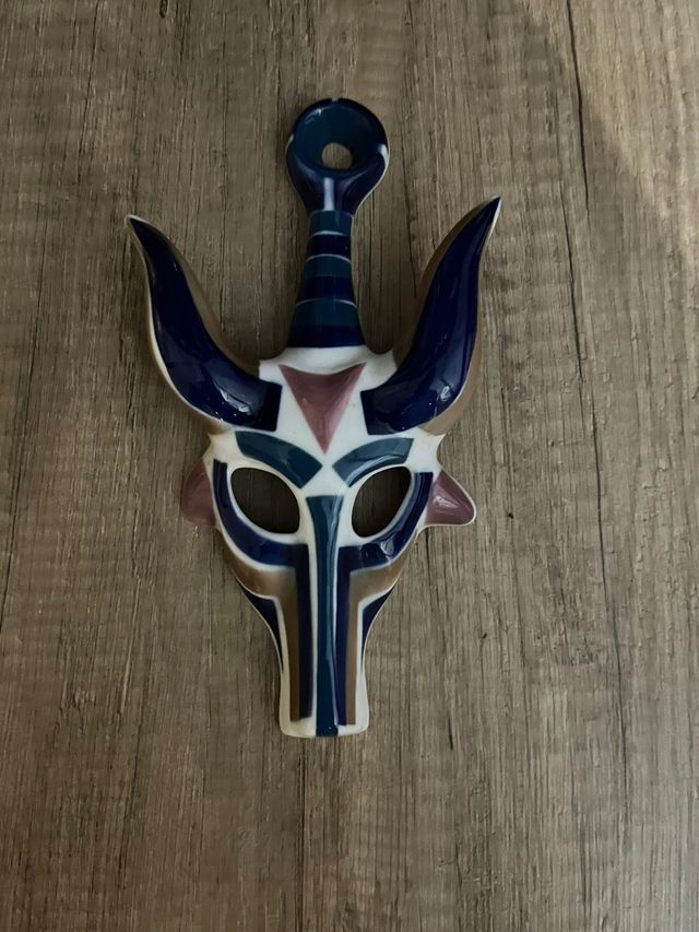 Máscara Sargadelos Cerámica Azul y Blanco