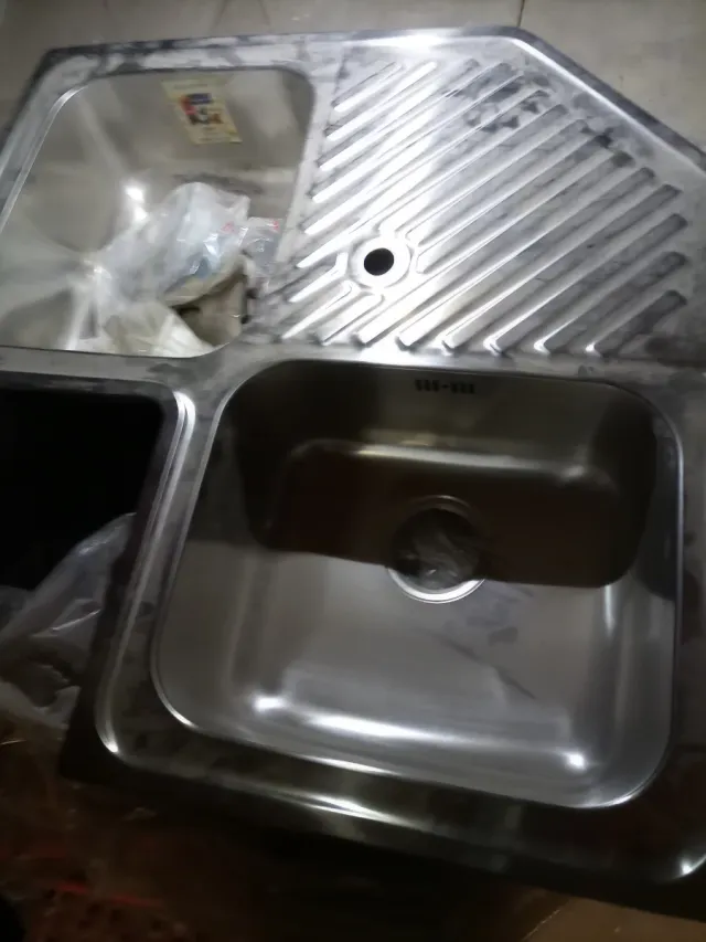 Fregadero de esquina doble