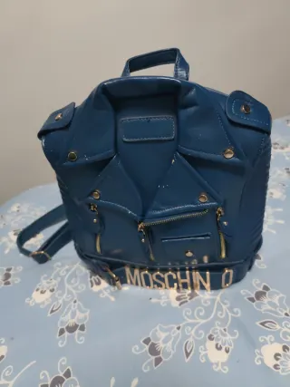 Bolso Mochila Moschino Azul