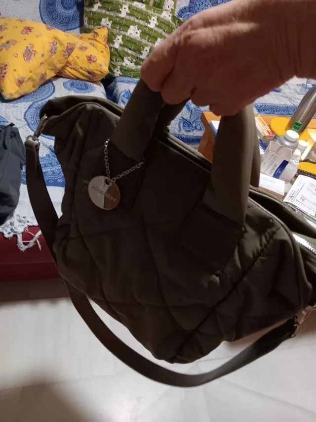 Bolso acolchado verde