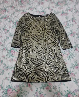 Abito elegante nero e oro tg S