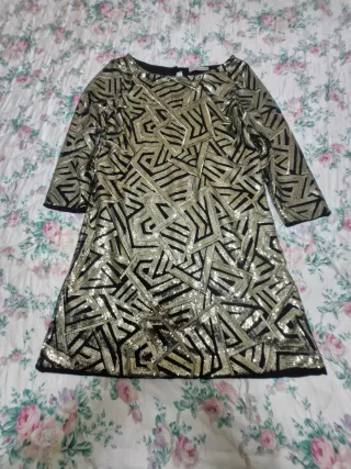 Abito elegante nero e oro tg S