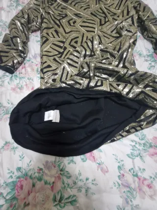 Abito elegante nero e oro tg S