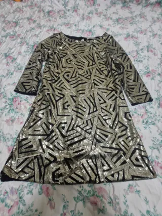 Abito elegante nero e oro tg S