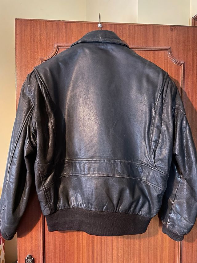 Giacca in vera pelle vintage, tipo Schott