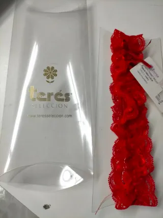 Liga Teres Roja Encaje Talla Única