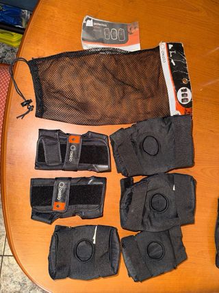 Kit Protecciones Oxelo Rodilleras Muñequeras