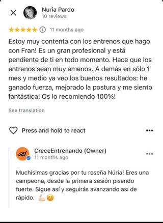 Dietista y Entrenador titulado