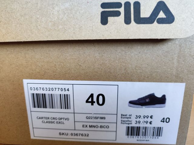 Zapatillas Fila Azul Talla 40