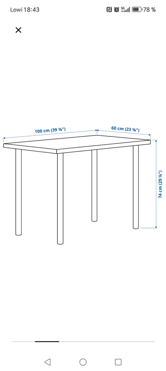 Escritorio Linnmon/Adils Ikea Blanco
