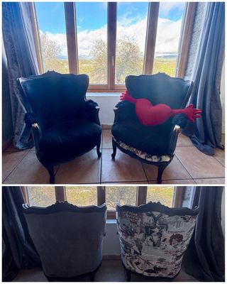 Poltrone in stile Luigi XV per la decorazione