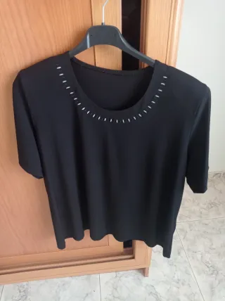 Jersey manga corta negro