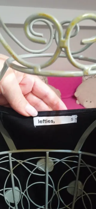 Vestido negro Lefties cuello Peter Pan