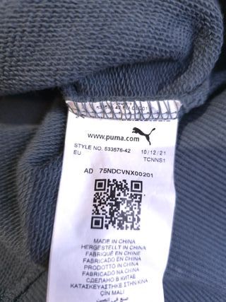 Sudadera Puma Manga Corta Verde M Ref-12500