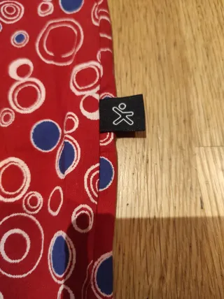 Vestido TCHEKA rojo estampado círculos