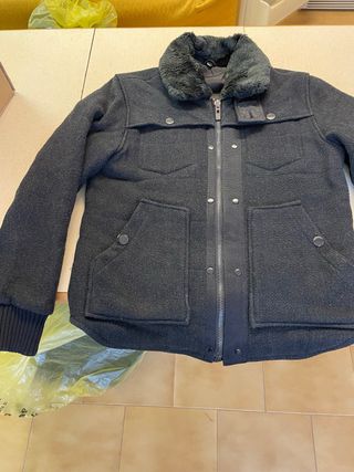 Giubbotto uomo grigio con pelliccia