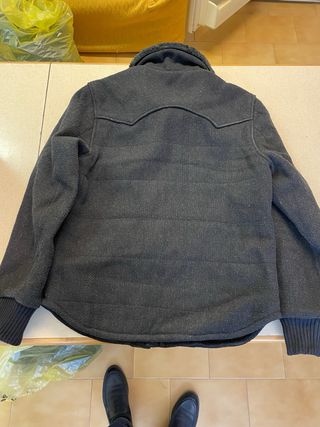 Giubbotto uomo grigio con pelliccia