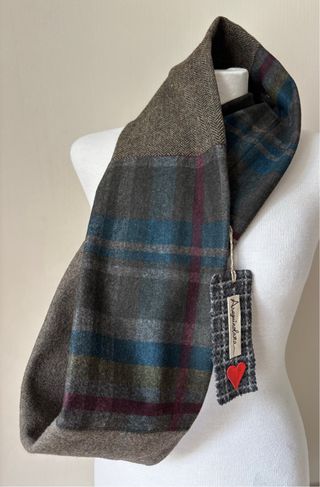 Bufanda-Braga multicolor con pelo