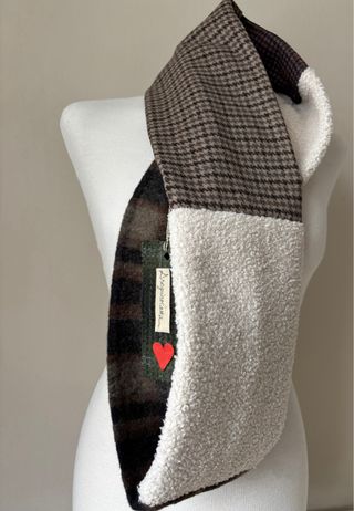 Bufanda-Braga multicolor con pelo