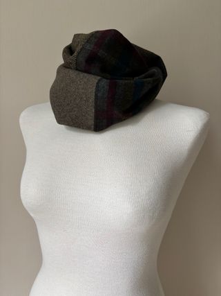 Bufanda-Braga multicolor con pelo