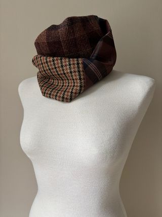 Bufanda-Braga multicolor con pelo