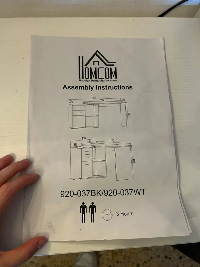 ESCRITORIO HOMCOM BLANCO