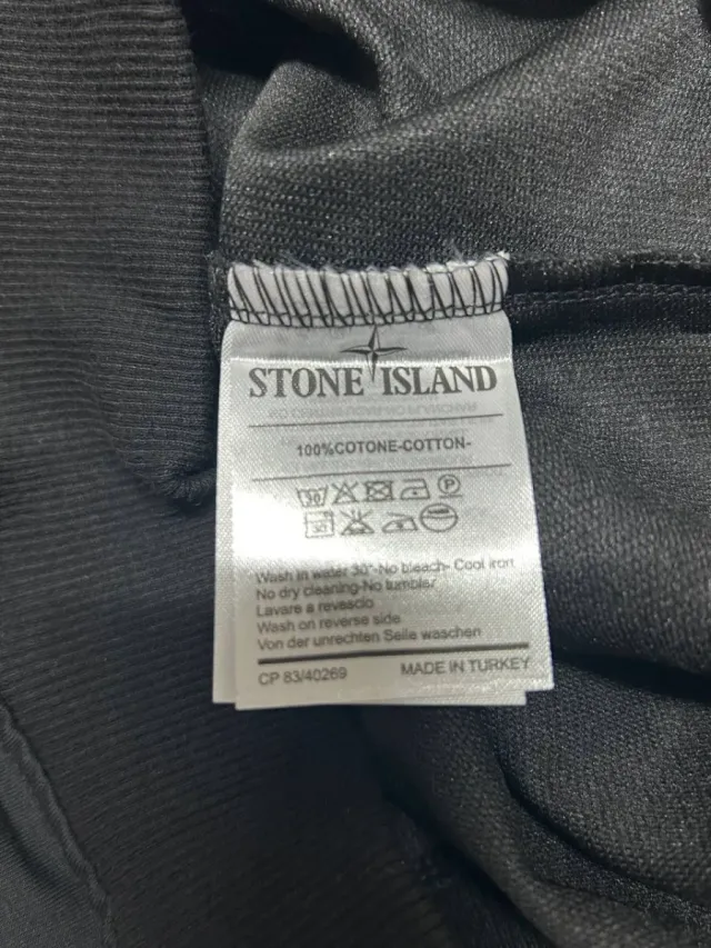 Felpa Stone Island Nera Uomo
