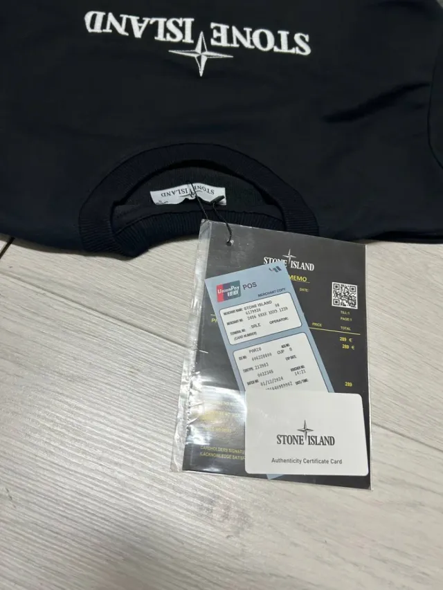 Felpa Stone Island Nera Uomo