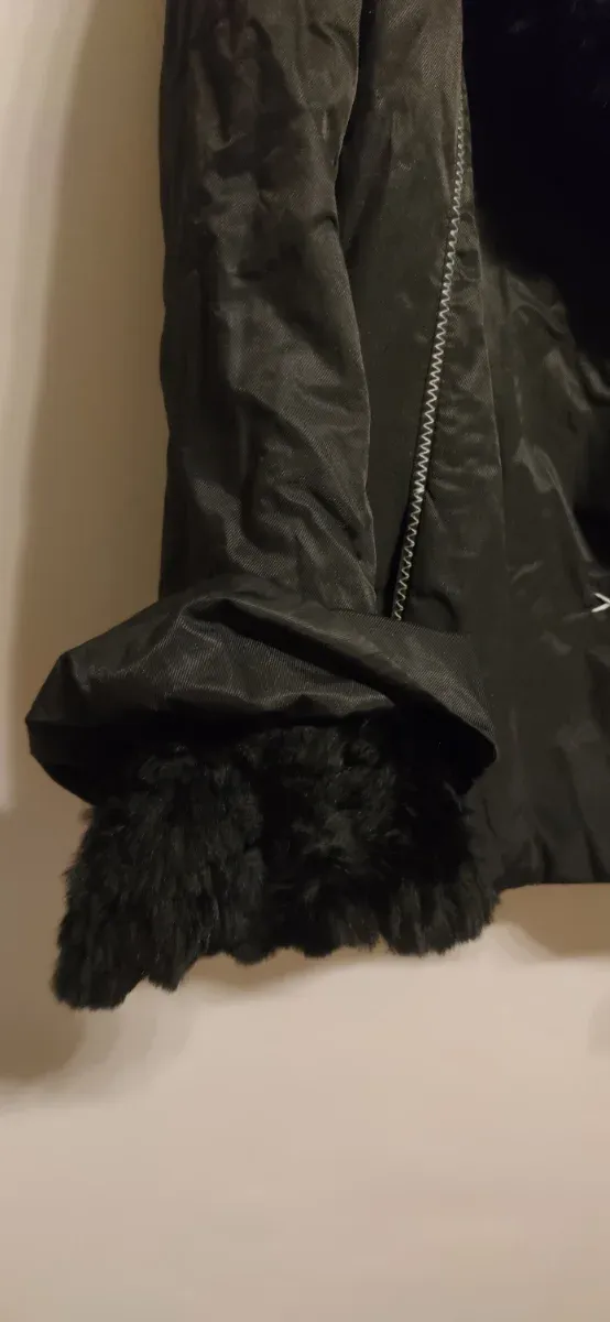 Abrigo corto CARAMELO cuello pelo